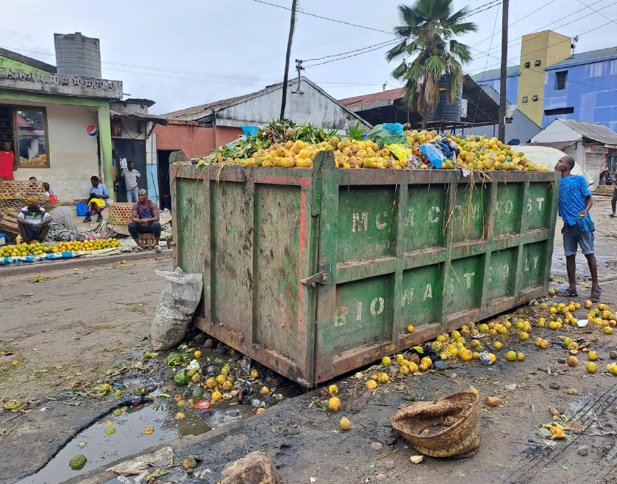 Organic waste from Dar es Salaam's fruit and vegetable markets