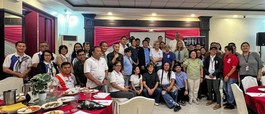 Members of the Calamba Water District (CWD) leadership team with barangay leaders and sector representatives          